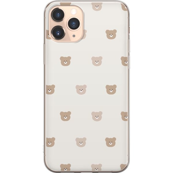 Apple iPhone 11 Pro Gennemsigtig cover Teddybaggrund - søde teddybjørne mod en blød baggrund