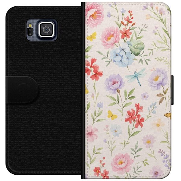 Samsung Galaxy Alpha Tegnebogsetui Blomster