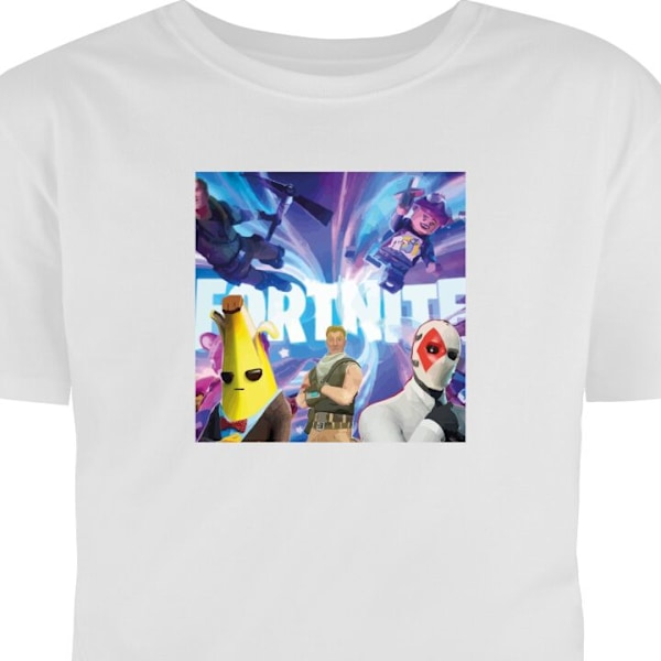 T-shirt til Voksen | Klassisk Voksen T-shirt Fortnite hvid S