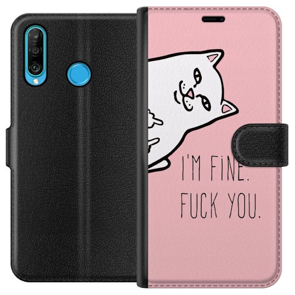 Huawei P30 lite Tegnebogsetui Fin