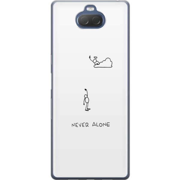 Sony Xperia 10 Plus Läpinäkyvä kuori Ei koskaan yksin