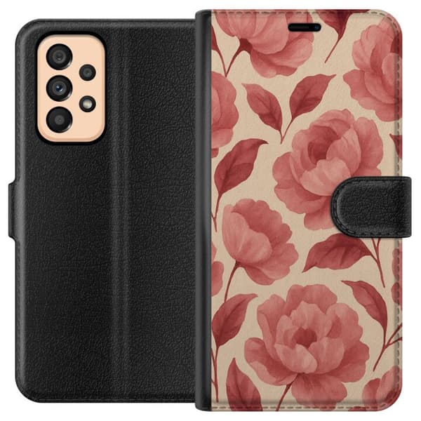 Kompatibelt Lommeboketui til Samsung Galaxy A53 5G Rose Blomst