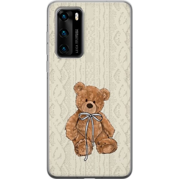 Huawei P40 Gjennomsiktig deksel Liten Bamse – klassisk bamse i enkel design