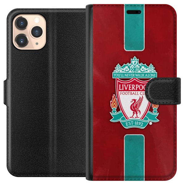 Apple iPhone 11 Pro Tegnebogsetui Liverpool FC - Klassisk Fodboldstolthed i Rødt