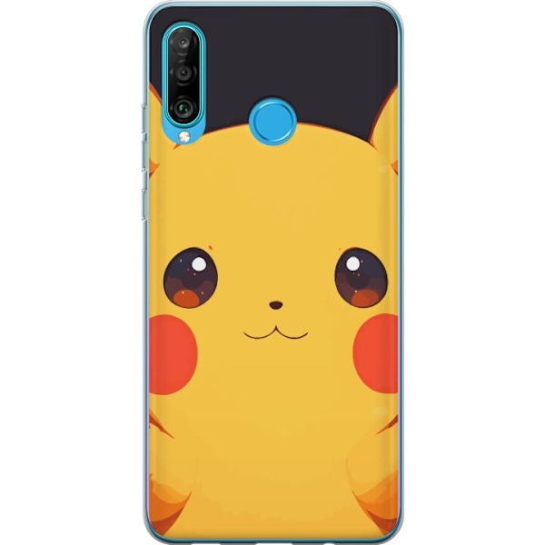 Huawei P30 lite Genomskinligt Skal Pikachu