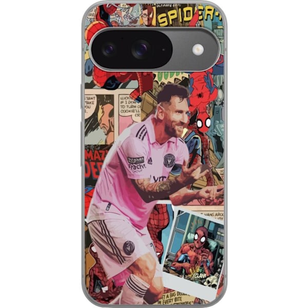 Google Pixel 9 Gennemsigtig cover Spiderman Messi