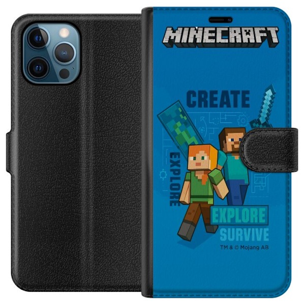 Apple iPhone 12 Pro Tegnebogsetui Minecraft Huler