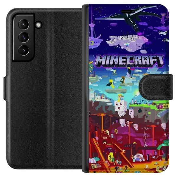 Kompatibel Tegnebogsetui til Samsung Galaxy S21+ 5G Minecraft