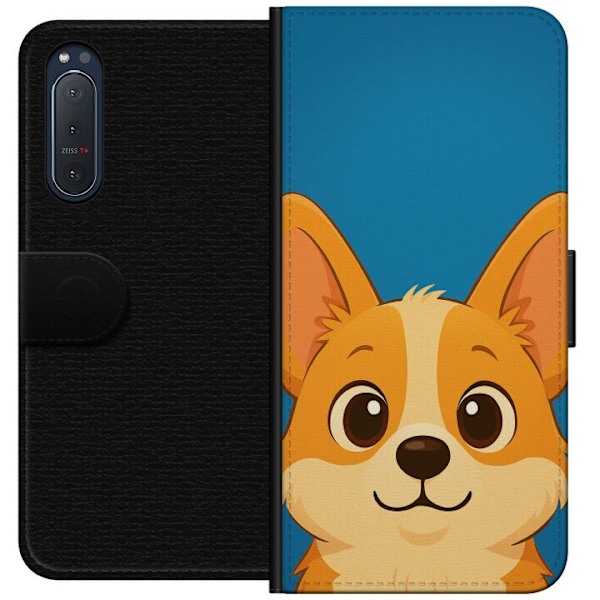 Sony Xperia 5 II Tegnebogsetui Hello Corgi