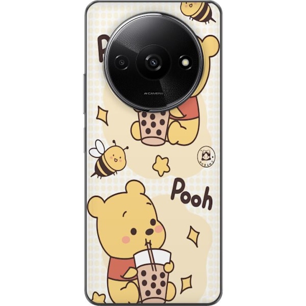 Xiaomi Redmi A3 Läpinäkyvä kuori Nalle Pooh - klassinen karhumotiivi uudessa tulkinnassa