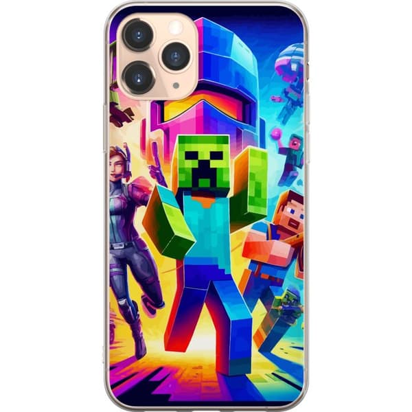 Kompatibelt Mobilskal till Apple iPhone 11 Pro Fortnite vs Minecraft