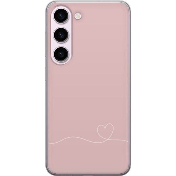 Samsung Galaxy S23 Genomskinligt Skal Rosa Hjärna Design