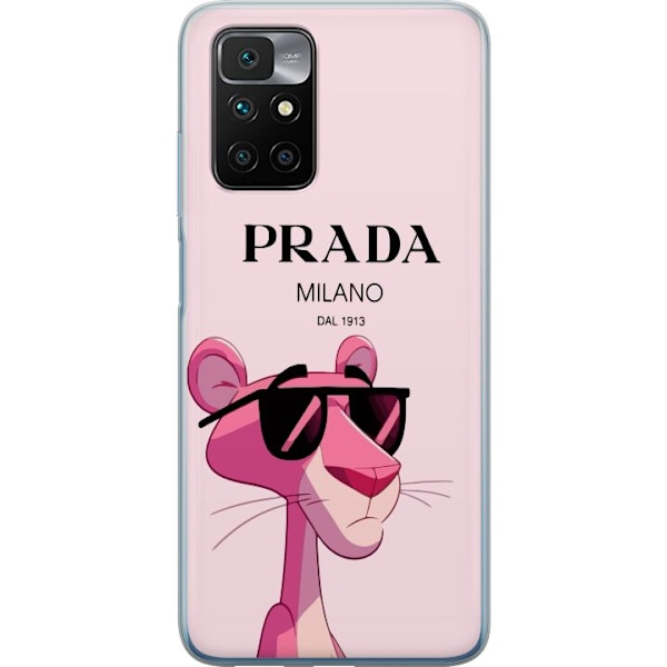 Xiaomi Redmi 10 Läpinäkyvä kuori Prada Ruusupantteri