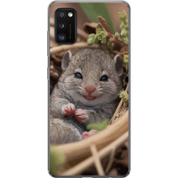 Samsung Galaxy A41 Gennemsigtig cover Rotte Smilende Dyremotiv By Motiv Urban Grafisk Design Populært Sjovt Motiv Kunstart Stil