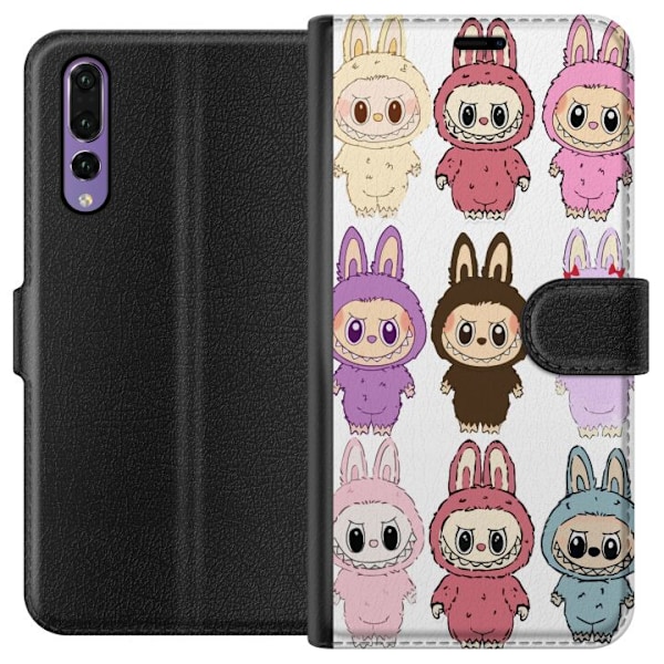 Huawei P20 Pro Tegnebogsetui Labubu Pink Monster - Popkunst me