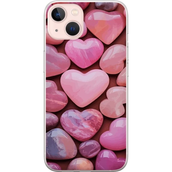 Apple iPhone 13 Läpinäkyvä kuori Sydämet