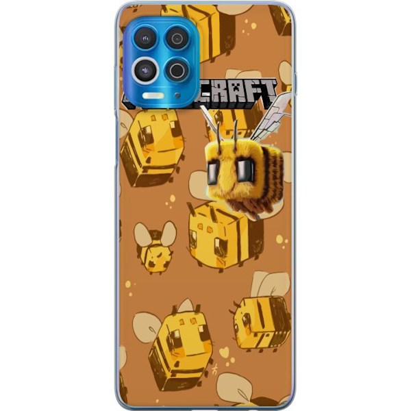Motorola Edge S Läpinäkyvä kuori Minecraft Bi