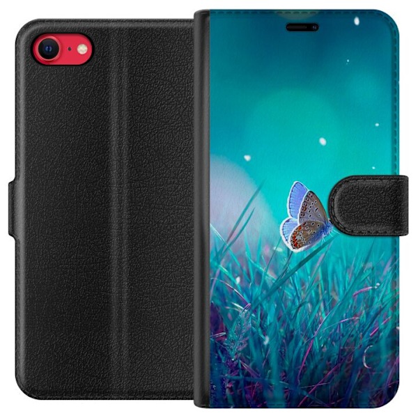 Apple iPhone 7 Plånboksfodral Blå fjäril
