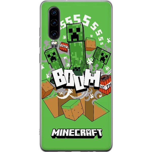 Huawei P30 Genomskinligt Skal Minecraft Boom