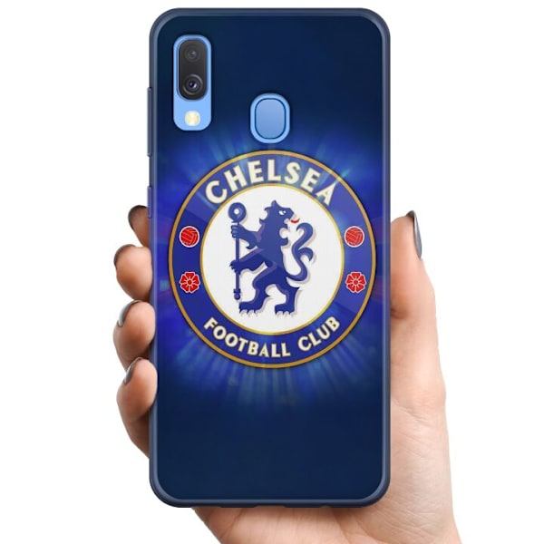 Samsung Galaxy A40 TPU Mobilcover Chelsea Fodbold