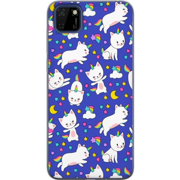 Huawei Y5p Gennemsigtig cover  Kat enhjørninger