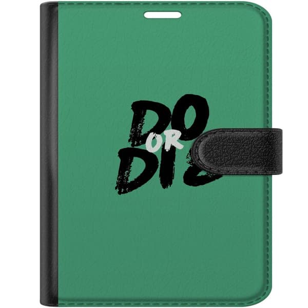 Kompatibel Tegnebogsetui til Apple iPhone Duo "Do or Die"-tekst i sort penselstil mod grøn baggrund grøn