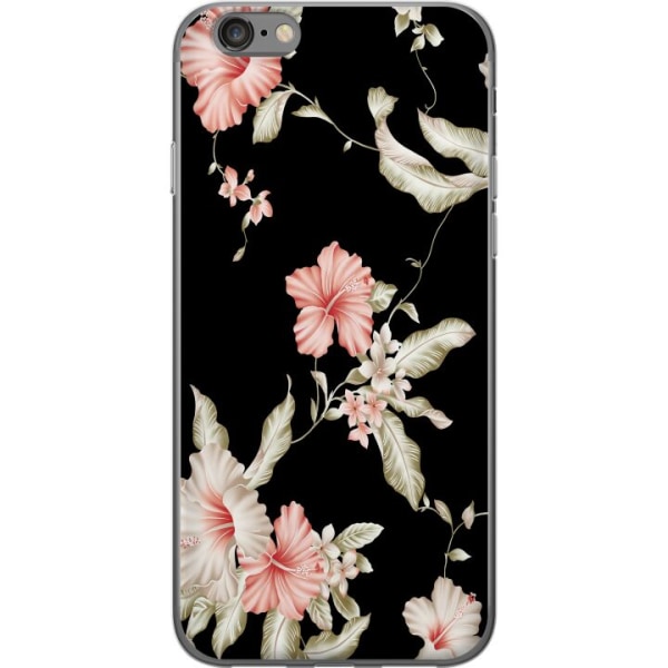 Apple iPhone 6s Deksel / Mobildeksel - Floral Mønster Svart