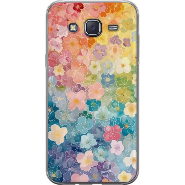 Samsung Galaxy J5 Genomskinligt Skal Småblomster