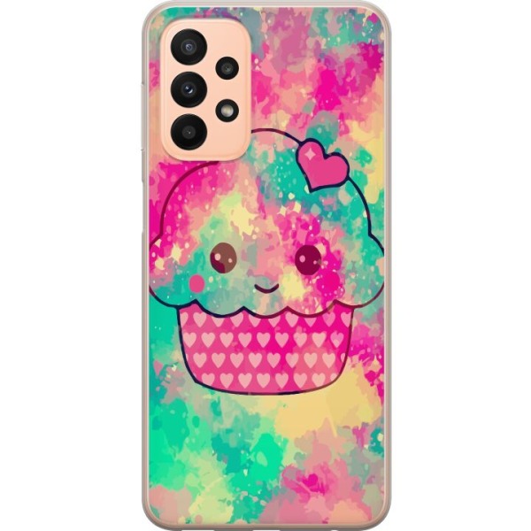 Samsung Galaxy A23 5G Läpinäkyvä kuori Cupcake