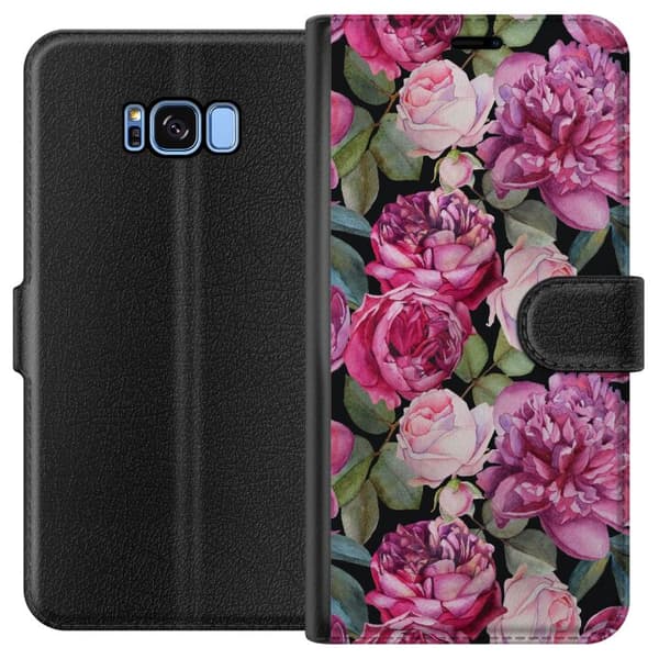 Kompatibelt Plånboksfodral till Samsung Galaxy S8 Blommor