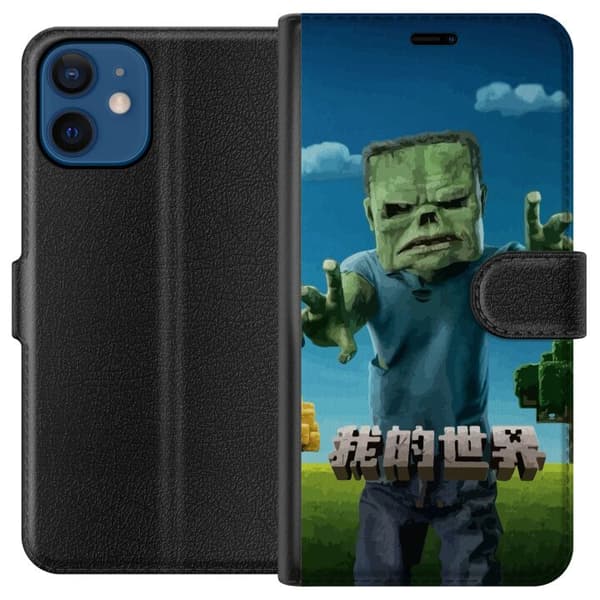Kompatibel Tegnebogsetui til Apple iPhone 12 A Minecraft Movie
