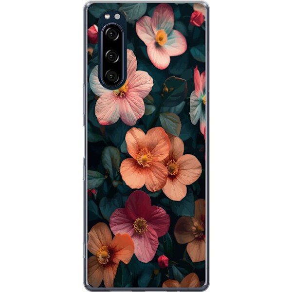 Sony Xperia 5 Gennemsigtig cover Blomster