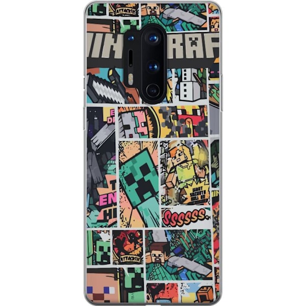 OnePlus 8 Pro Läpinäkyvä kuori Minecraft Taide
