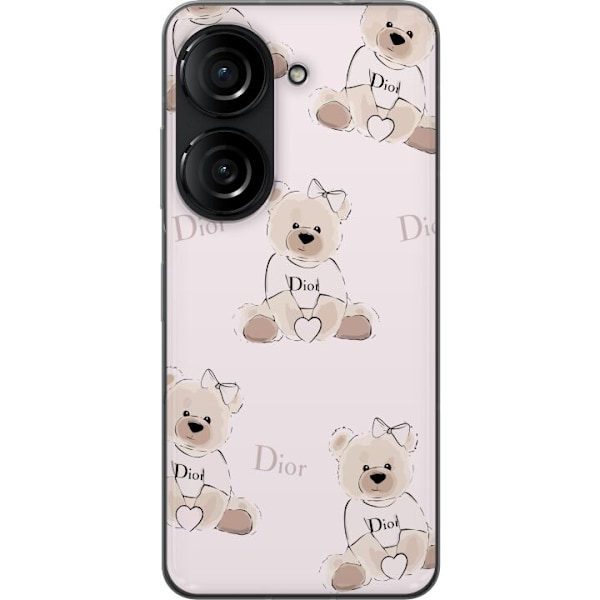 Asus Zenfone 10 Läpinäkyvä kuori Teddy Dior Vibes - ylellinen nalle muotityyliin