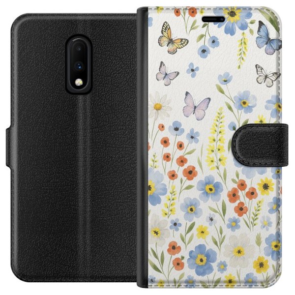 OnePlus 7 Tegnebogsetui Sommerblomster