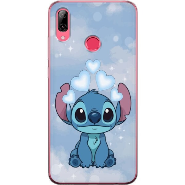 Huawei Y7 (2019) Gjennomsiktig deksel Stitch Hoppande Gled - M