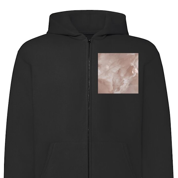 Zip-Hoodie | Hættetrøje med Lynlås til Voksne Marmor Lyser sort M