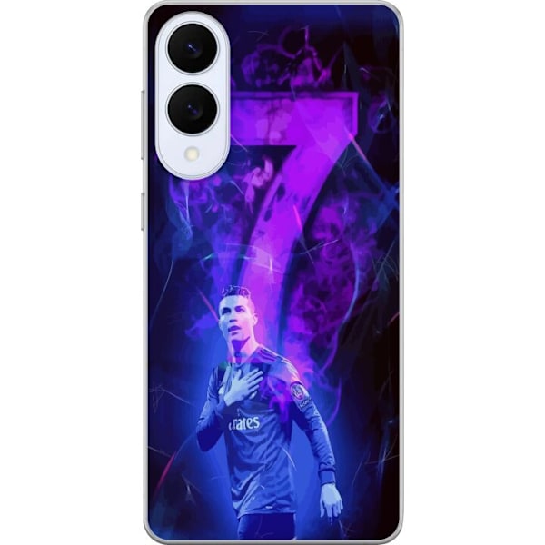Samsung Galaxy S25 Edge Läpinäkyvä kuori Ronaldo 7 - Jalkapallolegenda Toiminnassa Fanien Puolesta