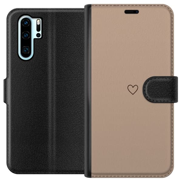 Kompatibel Tegnebogsetui til Huawei P30 Pro Hjerte Brun