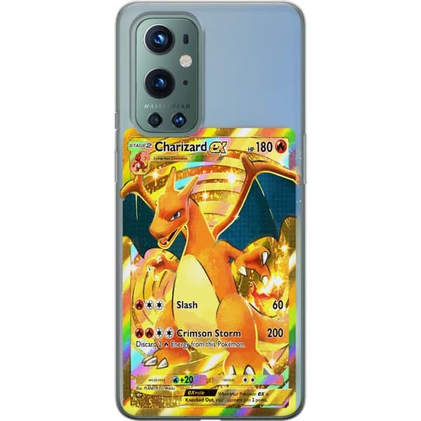 Kompatibelt Mobildeksel til OnePlus 9 Pro GyllenCharizard EX samlerkort med regnbueeffekter gull