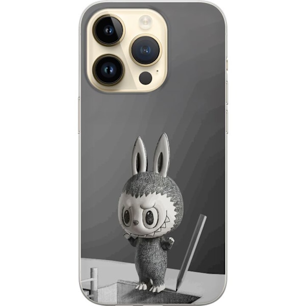 Apple iPhone 14 Pro Läpinäkyvä kuori Pop Mart MEGA LABUBU LABUBU Sketch 1000%