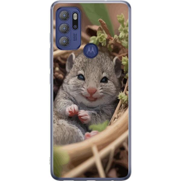 Motorola Moto G60S Läpinäkyvä kuori Rotta Hymyilevä Eläinaihe Kaupunkikuva Urban Graafinen Suunnittelu Suosittu Hauska Motiivi Taide Tyyli