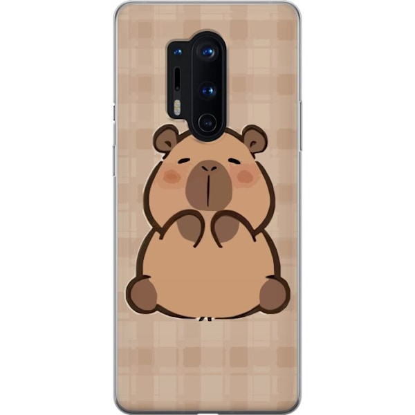 OnePlus 8 Pro Läpinäkyvä kuori Mobilskal kawaii capybara flera figurer japansk stil