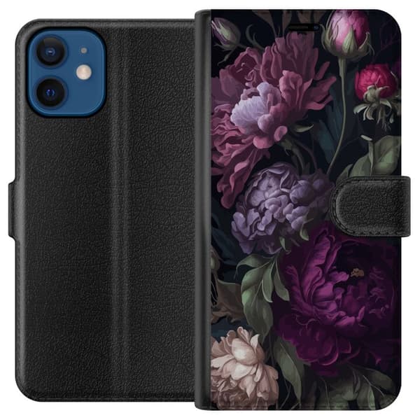 Kompatibelt Plånboksfodral till Apple iPhone 12 Blommor