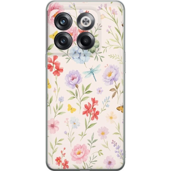 OnePlus 10T Genomskinligt Skal Blommor