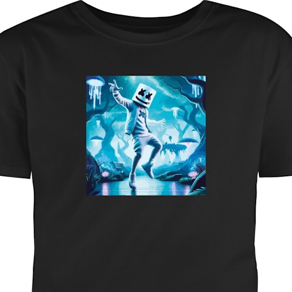 Barn-T-shirt | Bekväm T-shirt för Barn Marshmallow Dancer svart 9-11 År