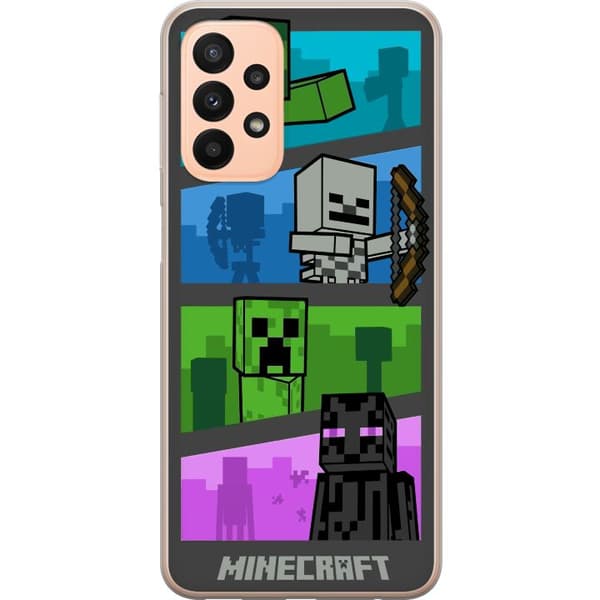 Kompatibelt Mobilskal till Samsung Galaxy A23 Minecraft