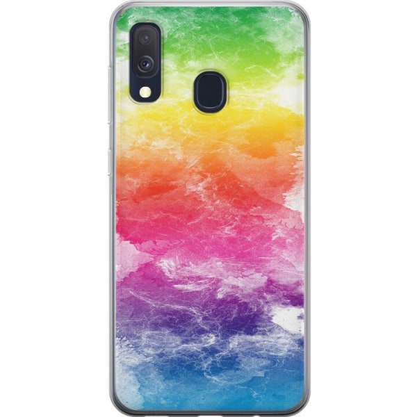 Samsung Galaxy A40 Cover / Mobilcover - Vandfarvet Fade