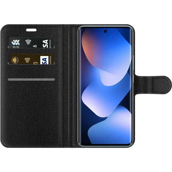 Kompatibelt Lommeboketui til Xiaomi Redmi Note 15 5G Pause text svart