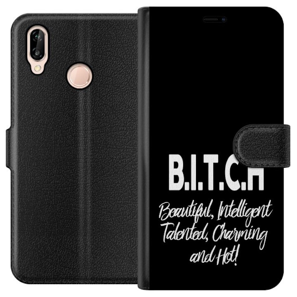 Huawei P20 lite Plånboksfodral Text